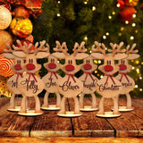 Personalized Name Freestanding Wooden Reindeer for Family