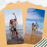 Personalized Beach Towel with Photo - Birthday Vacation Gift for Family Friends