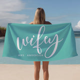 Honeymoon Mr. and Mrs. Beach Towels, Couple Pool Towel, Personalized Beach Towel, Wedding Newlywed Gift, Groom Bachelorette Gift