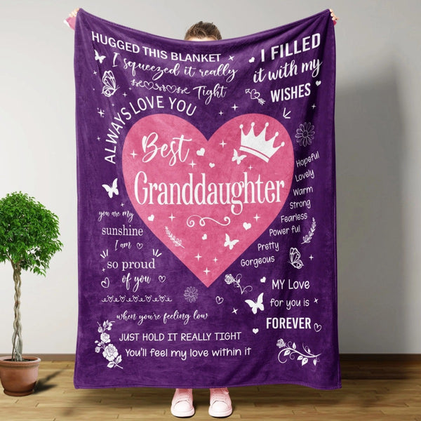 Best Granddaughter Blanket - Best Birthday Gifts for Granddaughter from Grandparents