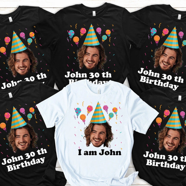 Funny Birthday Shirt, Birthday Photo Shirts, Matching Birthday Party Group Shirt, Custom Face Birthday Shirt, Custom Photo Shirt, Face Shirt