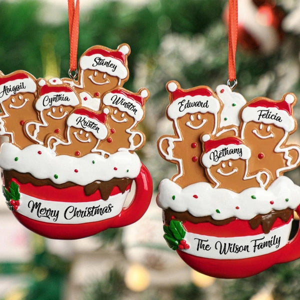 Personalized Gingerbread Christmas Ornament 2024, Custom Resin Family Ornament, Custom Christmas Gift,Personalized Xmas Gift,Christmas Decor