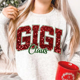 Christmas Glitter GIGI Claus Shirt Sweatshirt