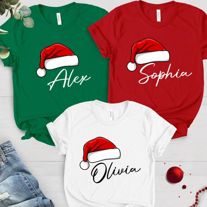 Matching Family Christmas Shirts, Family Christmas Shirt, Matching Xmas Tees, Custom Christmas Tee, Personalized Name Christmas Family Shirt