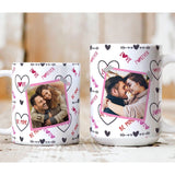 I Love You Forever Mug - Personalized Photo Valentine Mug - Valentine Gift for Couples Girlfriend Wife