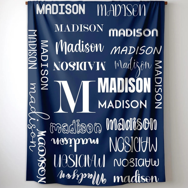 Personalized Name Blanket for Kids - Unique Birthday Gift for Kids Girls Boys and Adults