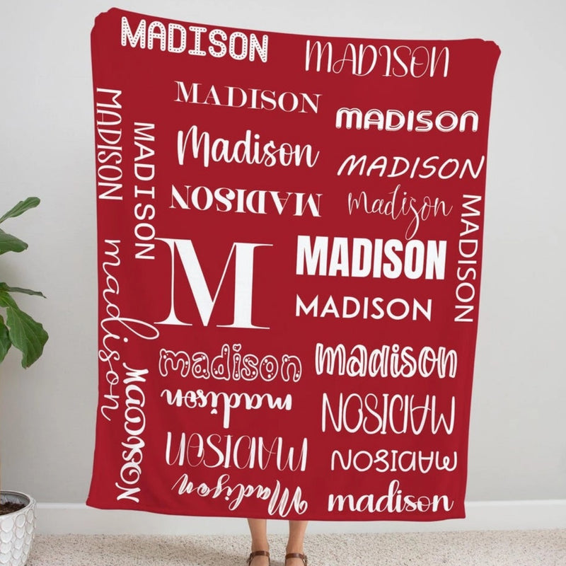 Personalized Name Blanket for Kids - Unique Birthday Gift for Kids Girls Boys and Adults