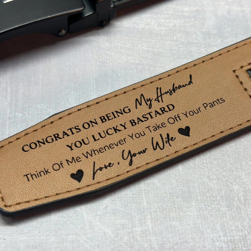 Personalized Handmade Leather Belt - Unique Anniversary Gift for Husband - Father’s Day Gift for Daddy - Custom Romantic Gift for Boyfriend