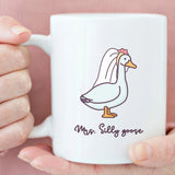 Mrs Mr Silly Goose - Funny Mug for Couples- Bride to be Husband to be Gift for Newlywed Engaged Couples