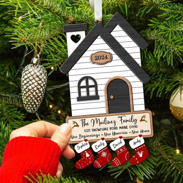 Our First Home Keepsake - Personalized New Home Christmas Ornament - 2024 Christmas Gift