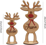 Personalized Name Freestanding Wooden Reindeer for Family