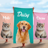 Personalized Beach Towel with Photo - Birthday Vacation Gift for Family Friends