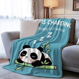 Mom is Charging Sloth Blanket, Funny Gifts for Mom Grandma Papa Grandpa Family, Personalized Gifts for Fathers Day Mothers Day Birthday Christmas