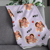 Custom Photo Besties Blanket, Personalized Best Friends Blanket, Custom Name Blanket, Gift For Best Friend, Besties Custom Gifts, BFF Gift