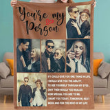 Custom Photo Blanket for Couples, Girlfriend Boyfriend Husband, Wife and Best Friends -  Funny Personalized Valentine's Day Gift, Anniversary Newlywed Wedding Engagement Gift