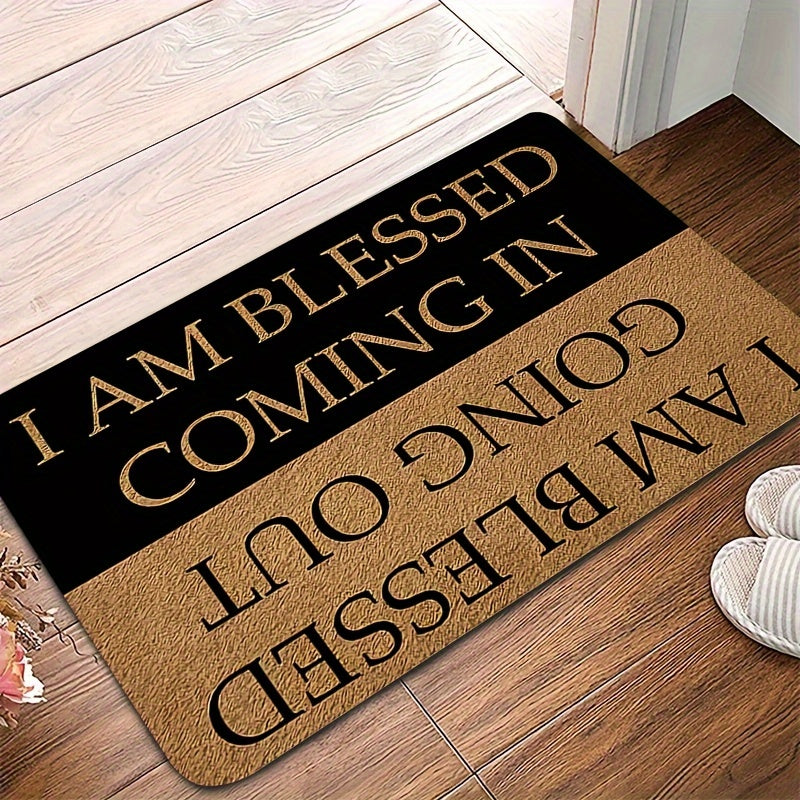 Welcome Door Mat - Non-Slip, Absorbent Entrance Rug for Home & Kitchen