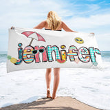 Personalized Name Beach Towel Bath Towel Pool Towel