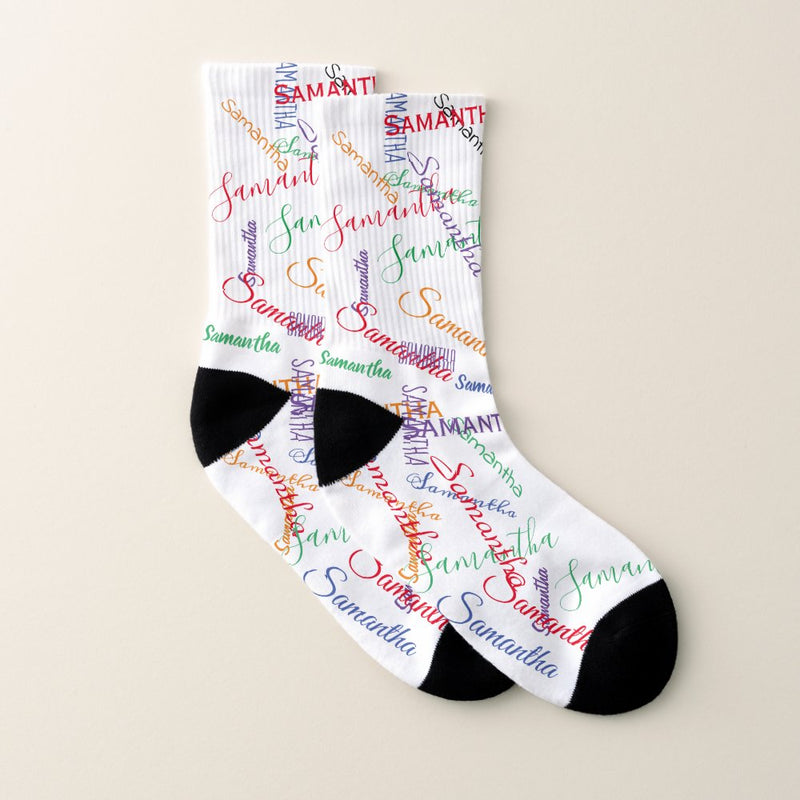 Unisex Custom Name Socks