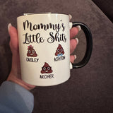 Mommy's Little Shits - Personalized Mug For Mom Grandma - Funny Mother's Day Birthday Gift