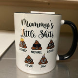 Mommy's Little Shits - Personalized Mug For Mom Grandma - Funny Mother's Day Birthday Gift