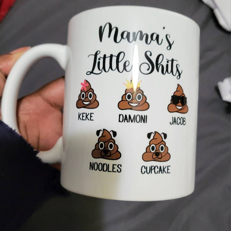 Mommy's Little Shits - Personalized Mug For Mom Grandma - Funny Mother's Day Birthday Gift