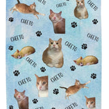 Custom Dog Cat Blanket, Personalized Blanket with Pet Photo and Text, Perfect Gift for Pet Owners