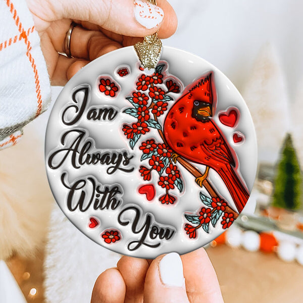 I am Always with You - Memorial Round Ornament