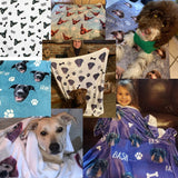 Custom Dog Cat Blanket, Personalized Blanket with Pet Photo and Text, Perfect Gift for Pet Owners