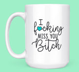 I Miss You - Personalized Name and State Mug - Custom Gift for Best Friends, Bestie, Sister, Family - Unique Long Distance Friendship Gift - Moving Away Present