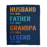 Personalized Blanket for Grandpa - Unique Custom Gift for Birthday Father's Day Pregnancy AnnouncementChristmas