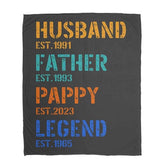 Personalized Blanket for Grandpa - Unique Custom Gift for Birthday Father's Day Pregnancy AnnouncementChristmas