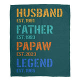 Personalized Blanket for Grandpa - Unique Custom Gift for Birthday Father's Day Pregnancy AnnouncementChristmas