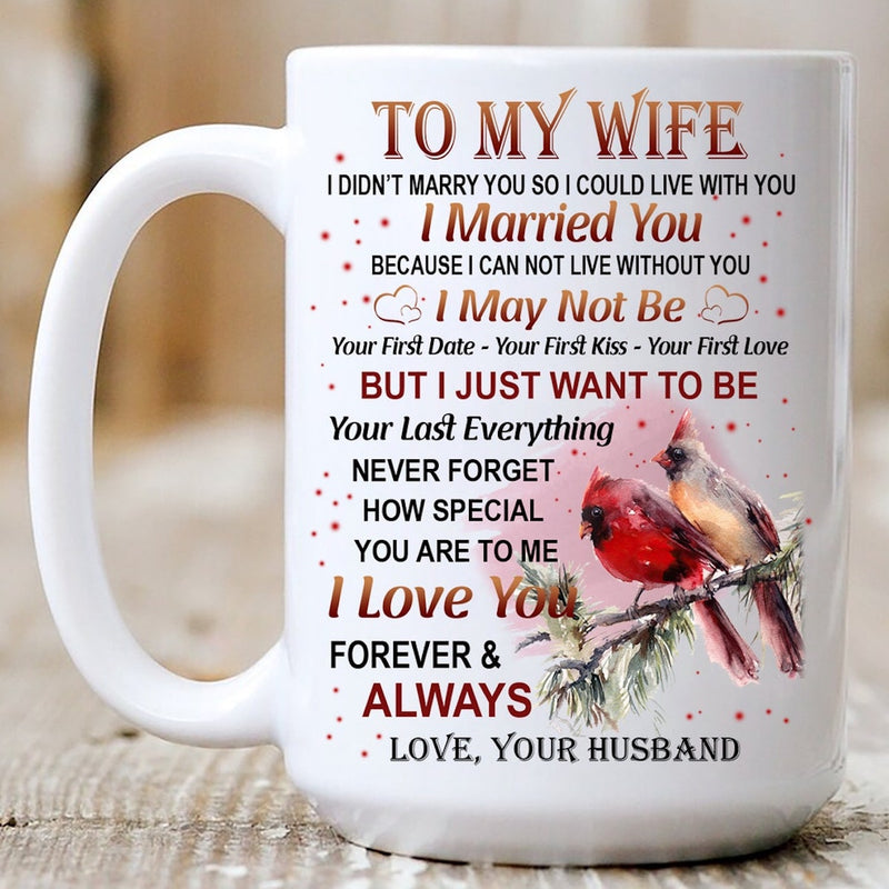 To My Wife You Are My Queen Forever - Romantic Mug for Wife Girlfriend - Wedding Anniversary Birthday Gift For Her