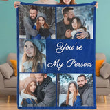 Custom Photo Blanket for Couples, Girlfriend Boyfriend Husband, Wife and Best Friends -  Funny Personalized Valentine's Day Gift, Anniversary Newlywed Wedding Engagement Gift