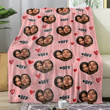 Custom Photo Besties Blanket, Personalized Best Friends Blanket, Custom Name Blanket, Best Friend Besties BFF Gift