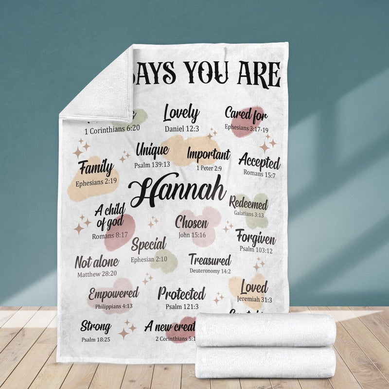 Personalized Inspiration Quote Positive Blanket - Unique Custom Christian Gift