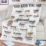 Personalized Inspiration Quote Positive Blanket - Unique Custom Christian Gift