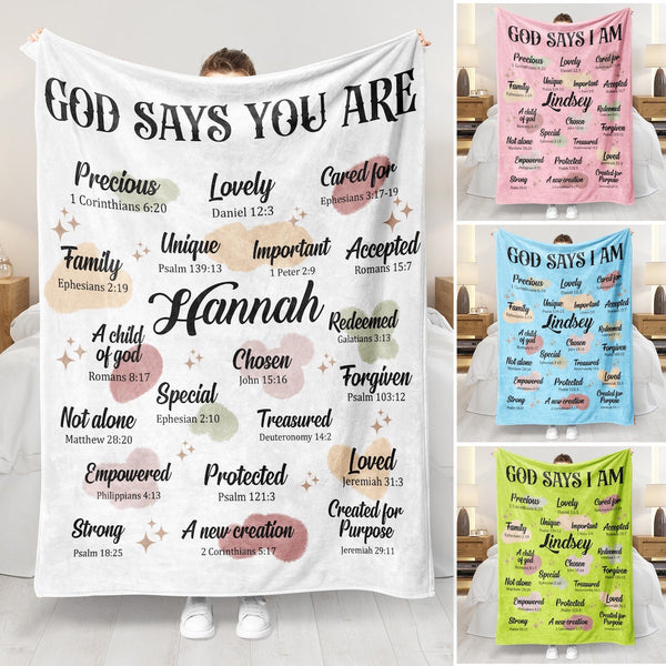 Personalized Inspiration Quote Positive Blanket - Unique Custom Christian Gift