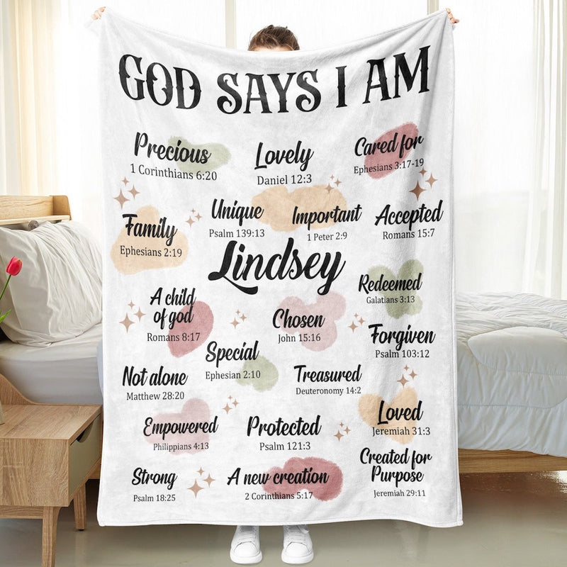 Personalized Inspiration Quote Positive Blanket - Unique Custom Christian Gift