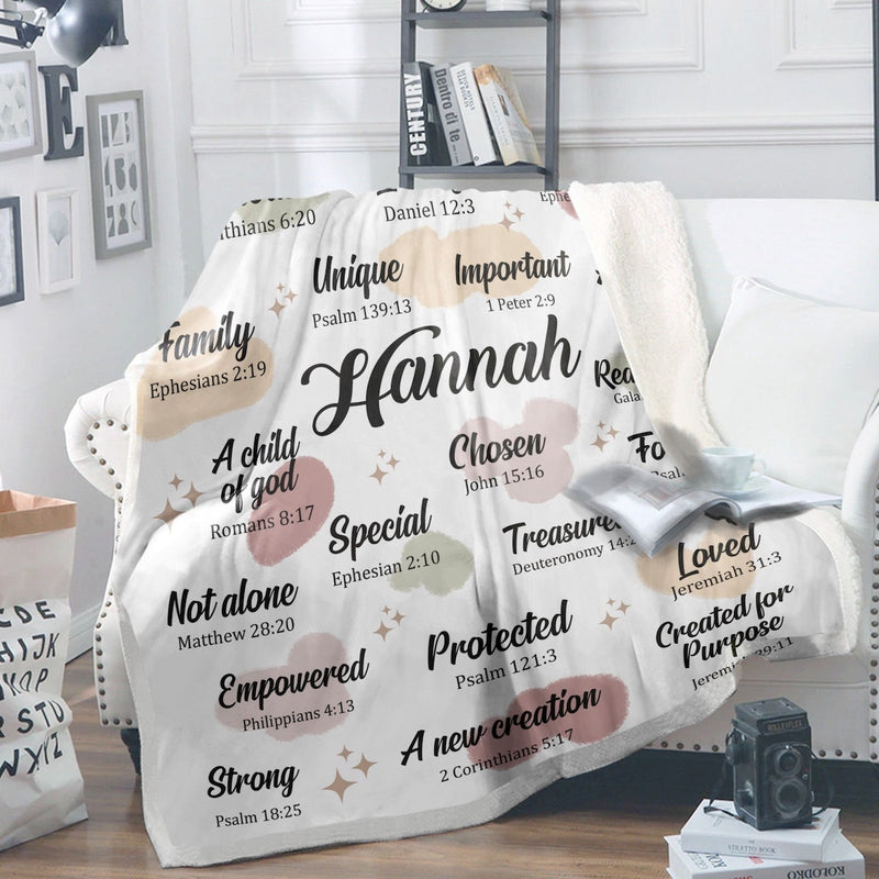 Personalized Inspiration Quote Positive Blanket - Unique Custom Christian Gift