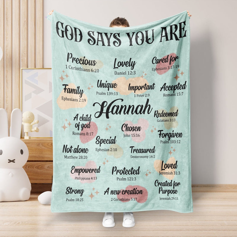 Personalized Inspiration Quote Positive Blanket - Unique Custom Christian Gift