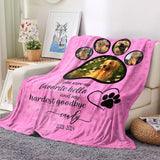 You Were My Favorite Hello And My Hardest Goodbye - Custom Pet Loss Blanket with Photo, Personalized Pet Memorial Sympathy Gift