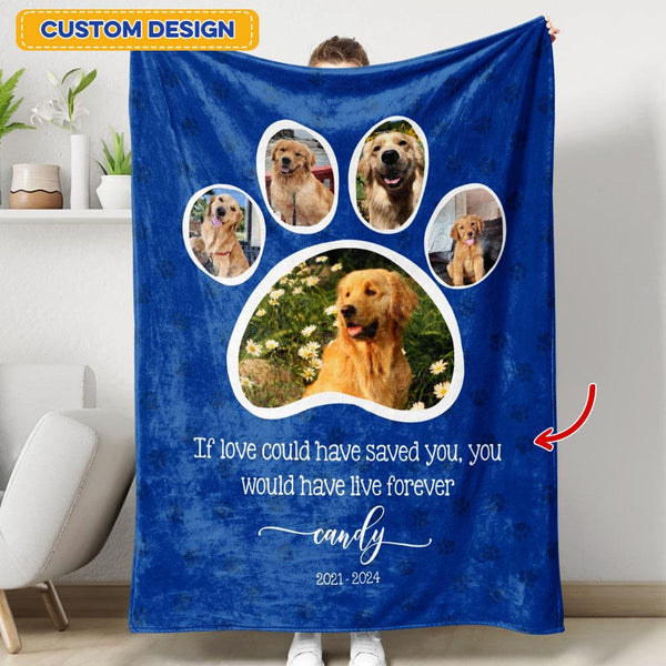 You Would Have Live Forever, In Loving Memory Blanket,  Custom Memorial Blanket with Pet Photo, Personalized Remembrance Gift