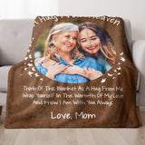 A Hug from Heaven - Custom Memorial Blanket with Photos for Loss of Loved One, in Loving Memory Personalized Sympathy Blanket for Loss of Mom Dad  Husband Wife Friend, In Memory of Loved One Gifts