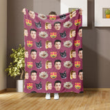 Funny Personalized Photo Blanket for Grandma Mom Grandpa Papa - Custom Mother’s Day Father's Day Birthday Gift for Kids and Adults