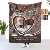 A Hug from Heaven - Custom Memorial Blanket with Photos for Loss of Loved One, in Loving Memory Personalized Sympathy Blanket for Loss of Dad Mom Husband Wife Friend, In Memory of Loved One Gifts