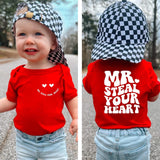 Mr Steal Your Heart, Kids Valentines, Boy Valentine's Day Tee, Toddler Sweatshirt, Valentines Shirt, Valentines Day, Toddler Valentine Gift