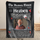 A Hug from Heaven - Custom Memorial Blanket with Photos for Loss of Loved One, in Loving Memory Personalized Sympathy Blanket for Loss of Dad Mom Husband Wife Friend, In Memory of Loved One Gifts