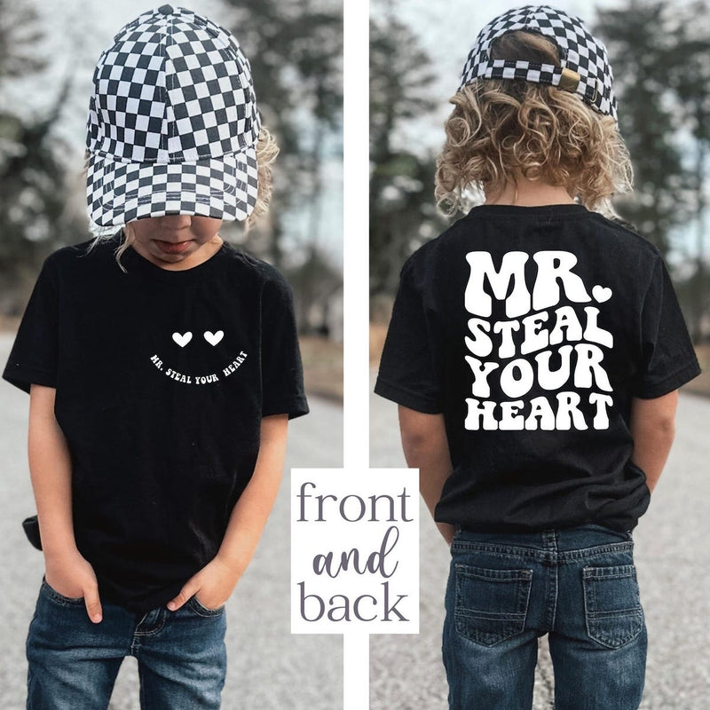 Mr Steal Your Heart, Kids Valentines, Boy Valentine's Day Tee, Toddler Sweatshirt, Valentines Shirt, Valentines Day, Toddler Valentine Gift