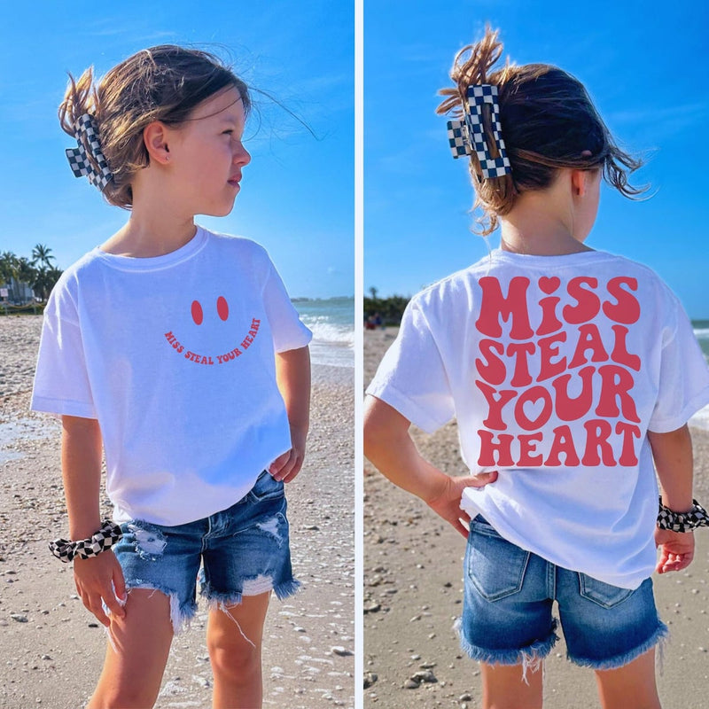 Miss Steal Your Heart, Kids Valentines, Girl Valentine's Day Tee, Toddler Sweatshirt, Valentines Shirt, Valentines Day, Toddler Valentine Gift